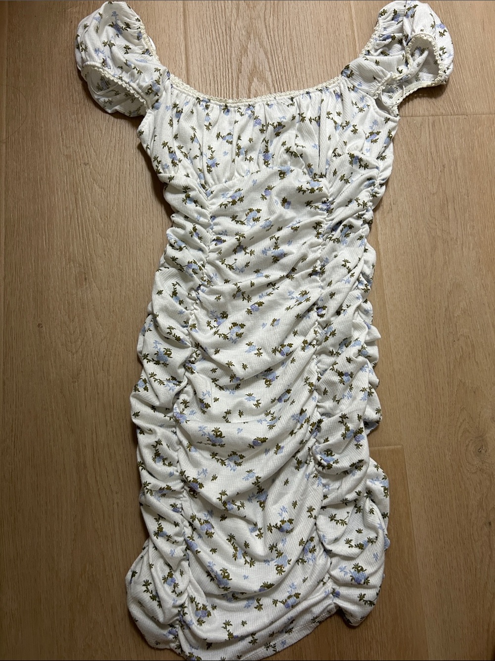 Floral Urban Outfitters Ruched Dress